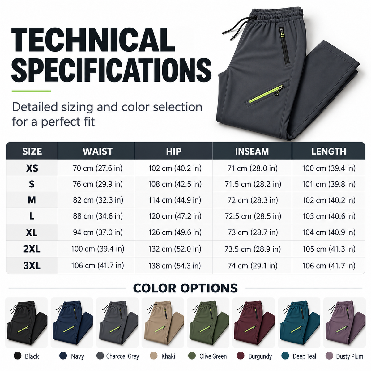 Women's Casual Athletic Pants with Zipper Pockets