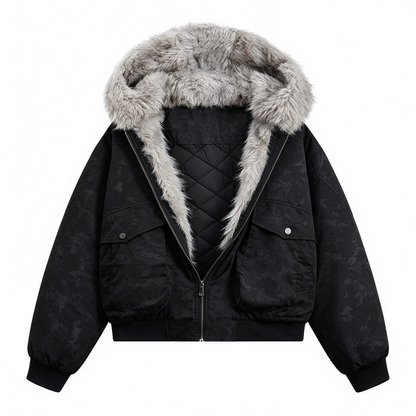 Casual Cotton Loose Streetwear Jacket Men's thick, loose, comfortable hooded warm jacket, casual top Stylish Menswear Coat