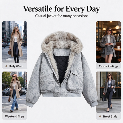 Casual Cotton Loose Streetwear Jacket Men's thick, loose, comfortable hooded warm jacket, casual top Stylish Menswear Coat