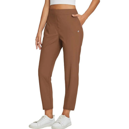 Women’s Lightweight Ankle Pants – Soft Stretch Work Pants with UPF 50+ & Zipper Pockets