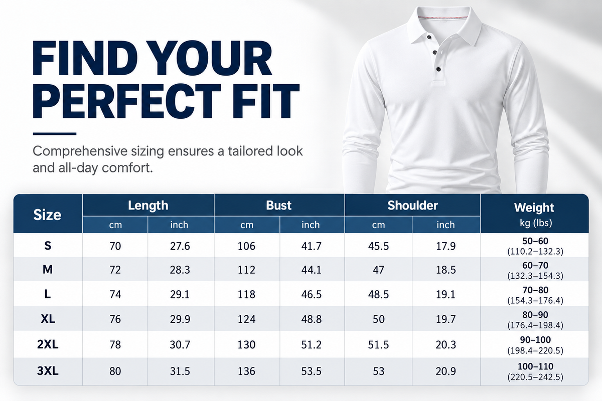 🍂 Men’s Long Sleeve Knit Polo Shirt – Breathable Soft-Knit Business Casual Top for Fall | Office, Weekend & Everyday Wear