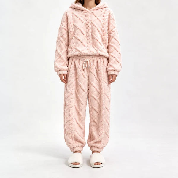Embossed Geometric Plush Set – Cosy, Stylish & Effortlessly Comfortable