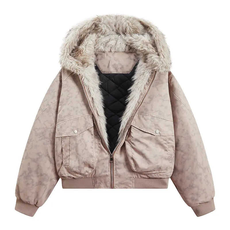Casual Cotton Loose Streetwear Jacket Men's thick, loose, comfortable hooded warm jacket, casual top Stylish Menswear Coat