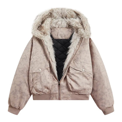 Casual Cotton Loose Streetwear Jacket Men's thick, loose, comfortable hooded warm jacket, casual top Stylish Menswear Coat