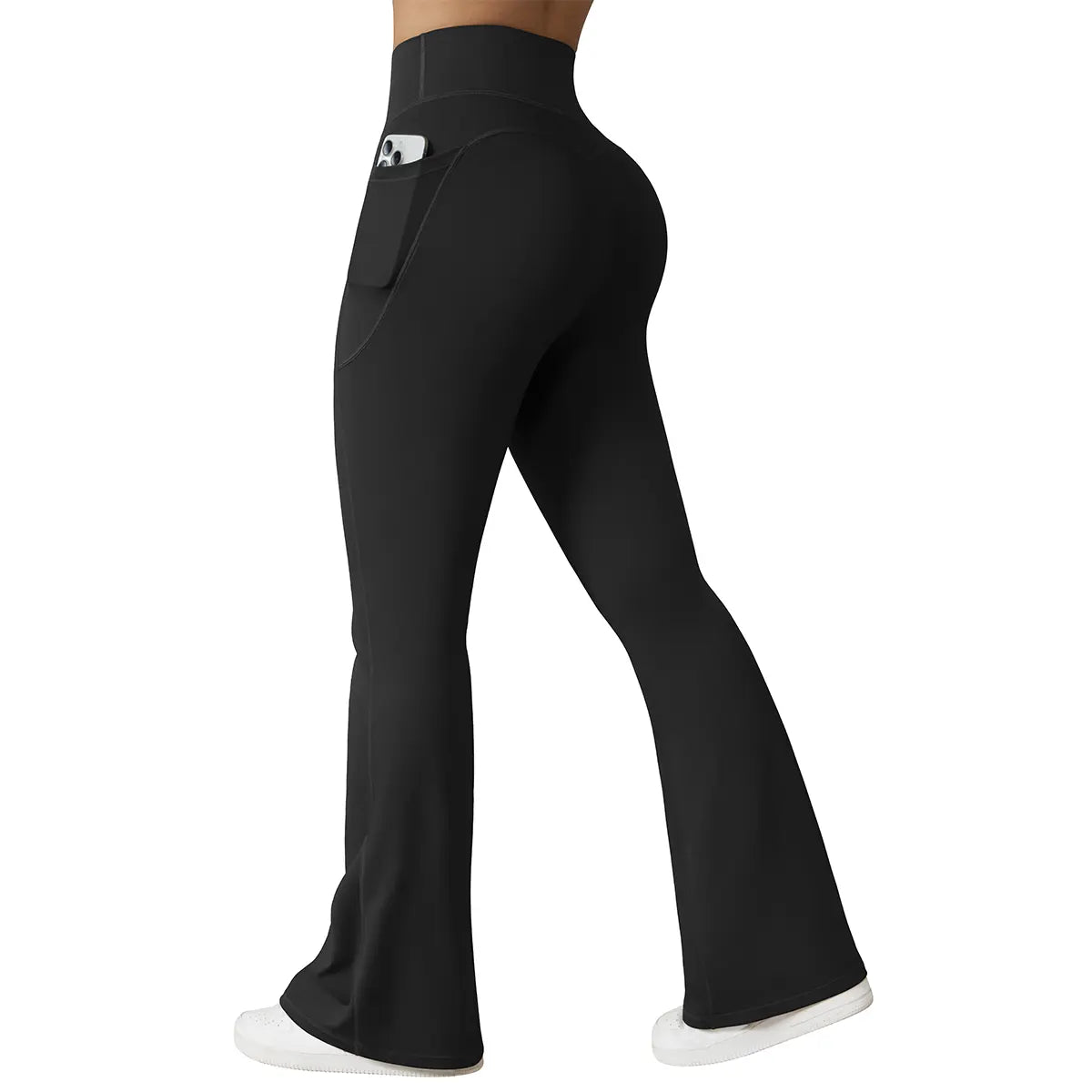 Women’s High Waisted Flare Yoga Pants with Pockets – Soft Stretch Bootcut Leggings