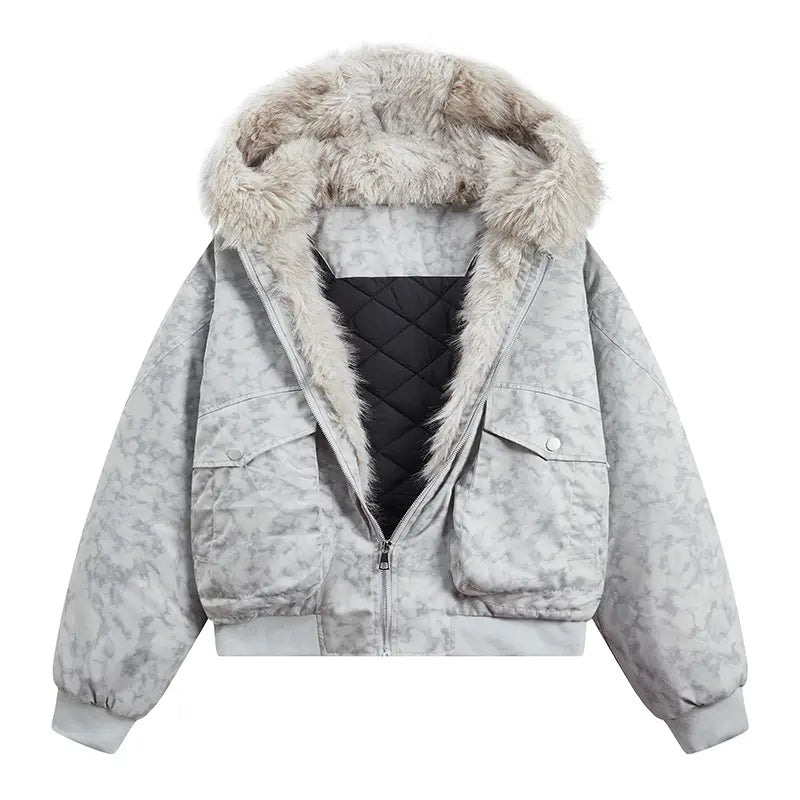Casual Cotton Loose Streetwear Jacket Men's thick, loose, comfortable hooded warm jacket, casual top Stylish Menswear Coat