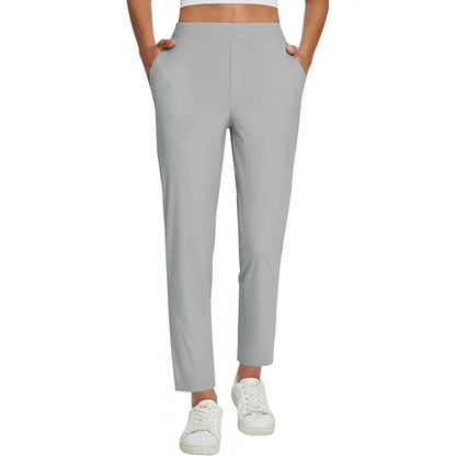Women’s Lightweight Ankle Pants – Soft Stretch Work Pants with UPF 50+ & Zipper Pockets