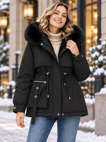 🔥 Limited-Time Sale | Women's Winter Faux Fur Padded Parka – Warm & Cozy Winter Coat