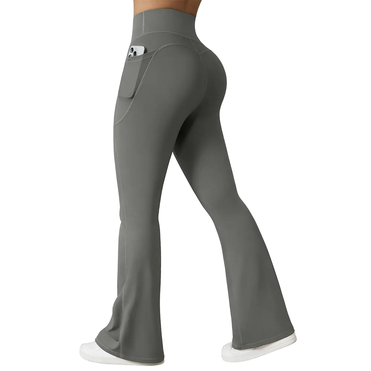Women’s High Waisted Flare Yoga Pants with Pockets – Soft Stretch Bootcut Leggings