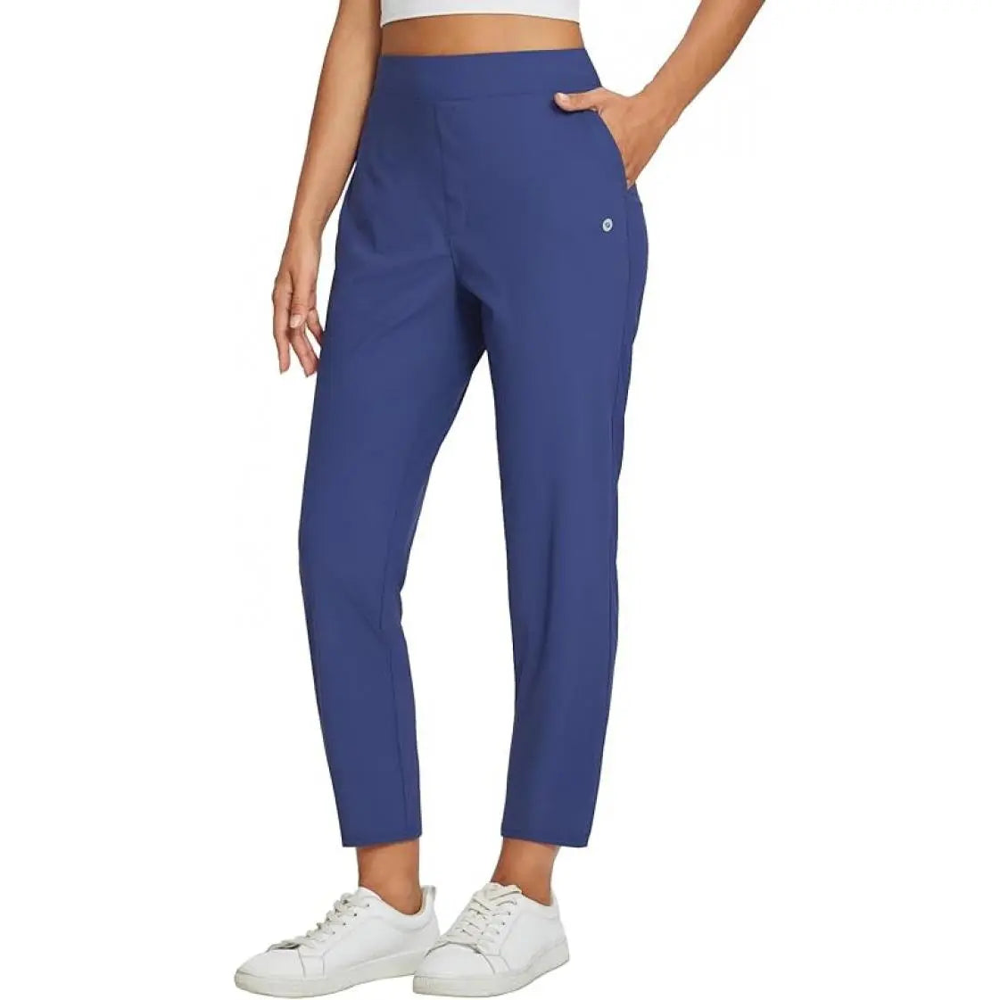 Women’s Lightweight Ankle Pants – Soft Stretch Work Pants with UPF 50+ & Zipper Pockets