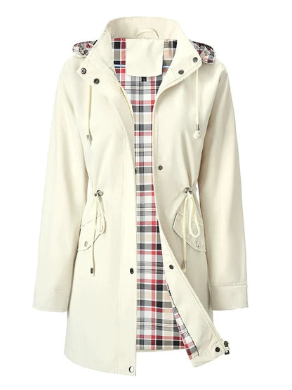 Women's Lightweight Waterproof Hooded Rain Jacket – Stylish, Comfortable & Windproof