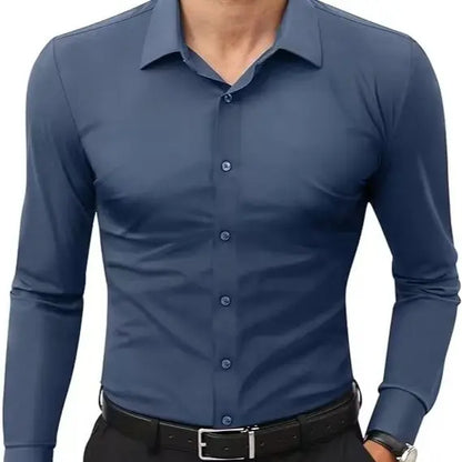 Men's Slim Fit Dress Shirt | Stretch Business Casual Button Down