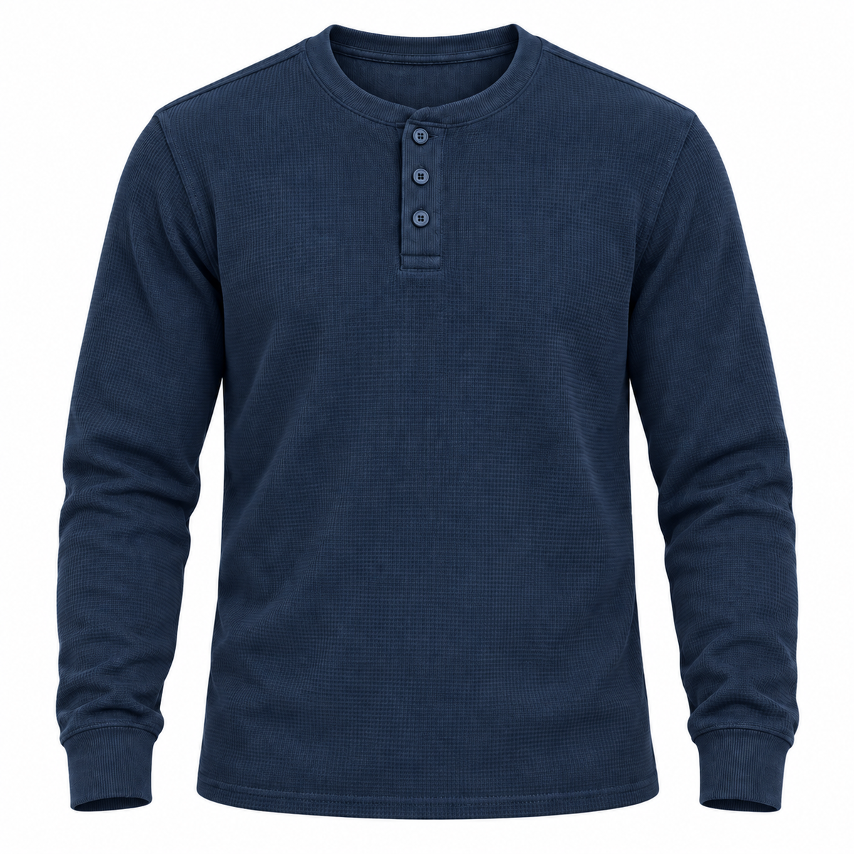 🔥 BESTSELLER | 8PCS $26.99 | Men's Waffle Knit Long-Sleeve Henley