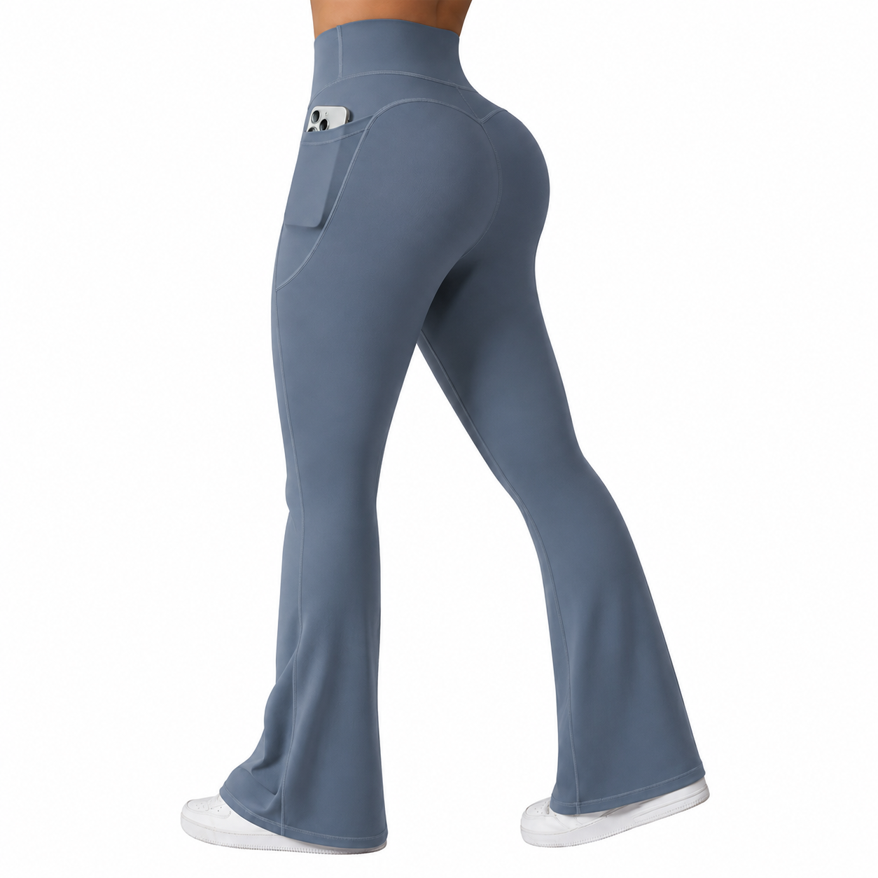 Women’s High Waisted Flare Yoga Pants with Pockets – Soft Stretch Bootcut Leggings