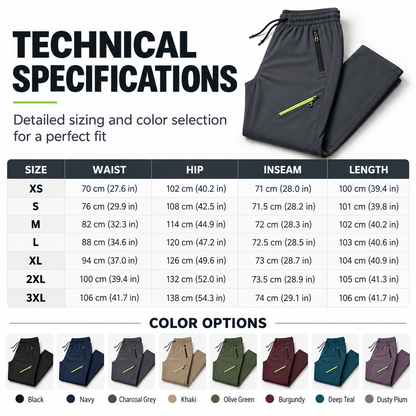 Women's Casual Athletic Pants with Zipper Pockets
