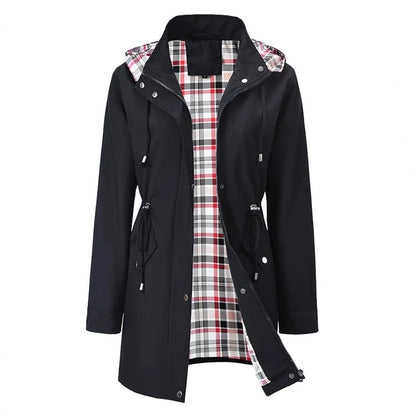 Women's Lightweight Waterproof Hooded Rain Jacket – Stylish, Comfortable & Windproof