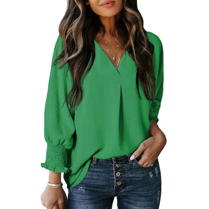 Limited time sale 🔥Womens Casual 3/4 Sleeve V Neck Loose Fit Basic Tees