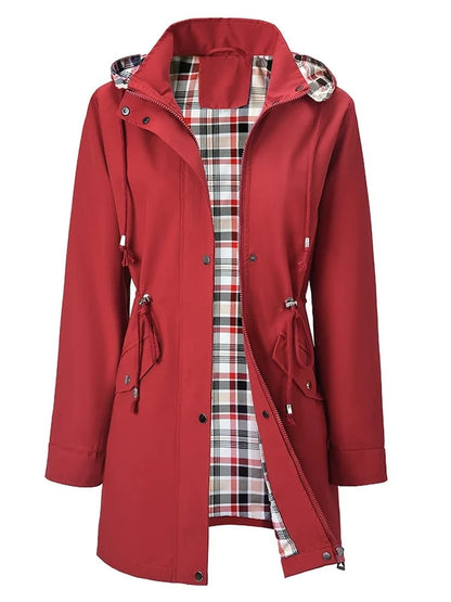 Women's Lightweight Waterproof Hooded Rain Jacket – Stylish, Comfortable & Windproof