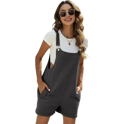 Women's Sleeveless Summer Bib Shortalls