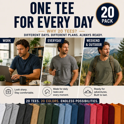 Classic Heavyweight Pocket Work Tee – Relaxed Fit, Built for Everyday Work