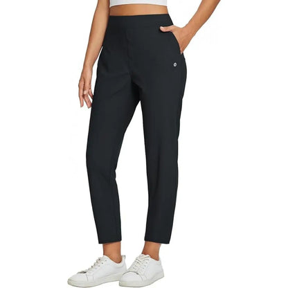 Women’s Lightweight Ankle Pants – Soft Stretch Work Pants with UPF 50+ & Zipper Pockets