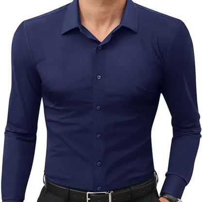 Men's Slim Fit Dress Shirt | Stretch Business Casual Button Down