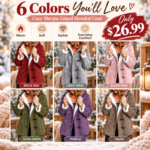 Women's Hooded Suede Coat with Plush Lining– Plush Warmth Meets Effortless Winter Style