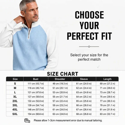 Men's Waffle Knit Quarter Zip T-Shirt