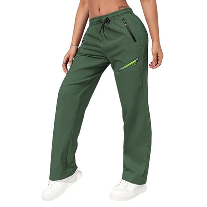 Women's Casual Athletic Pants with Zipper Pockets